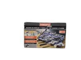 kit herramientas variadas powerfix conjunto de machhos de abrir roscas e cossinetes