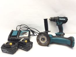 kit herramientas variadas makita taladro y radial
