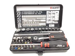 kit herramientas variadas wurth 096511 32 surtido de llaves de tubo de 1/4 pulgada, 33 piezas