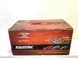 kit pista y coches slot scalextric pit box set