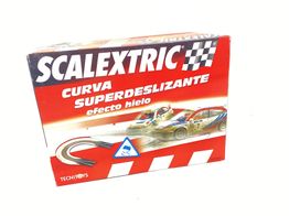 kit pista y coches slot scalextric curva superdeslizante efecto hielo