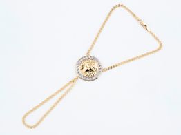 manita oro 18kt bicolor medusa