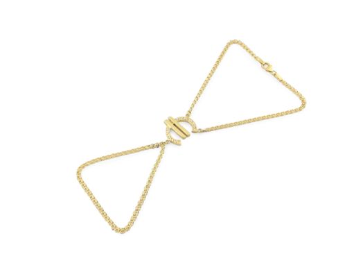 manita oro 18k con circonita 