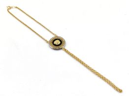 manita oro 18k con circonita,onix 