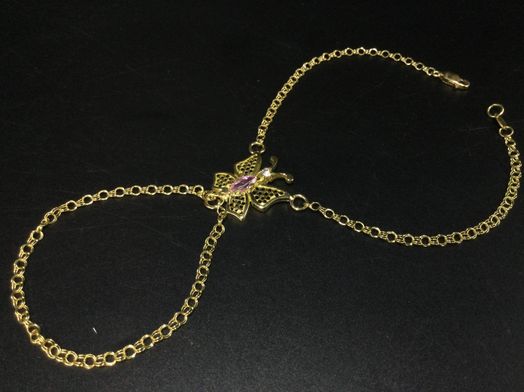 manita oro 18k con circonita 