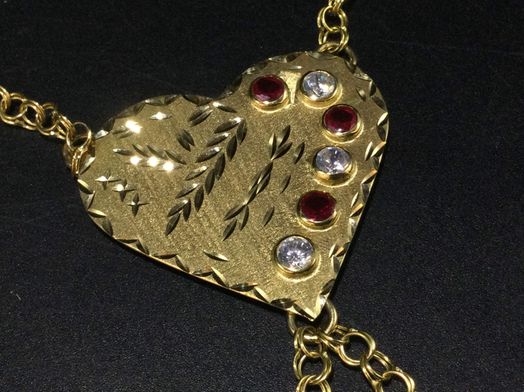 manita oro 18k con circonita 