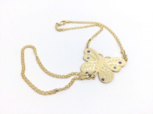manita oro 18k con circonita 