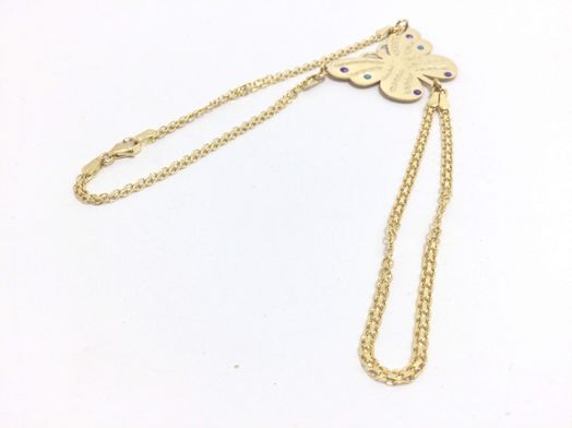 manita oro 18k con circonita 