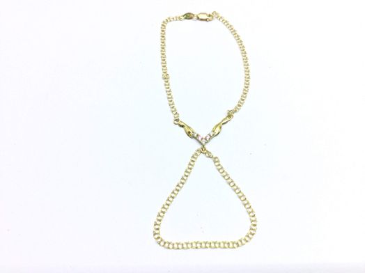manita oro 18k con circonita 