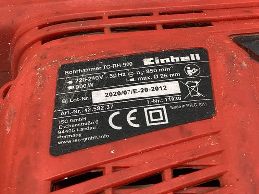 martillo electrico einhell tcrh900kit