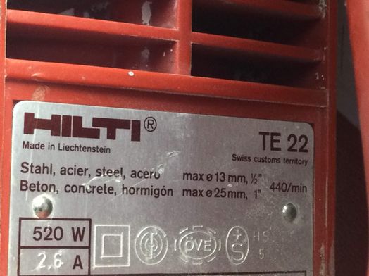 martillo electrico hilti te22