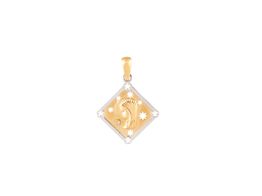 medalha ouro 18k con sem pedra 