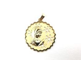 medalha ouro 18k con sem pedra 