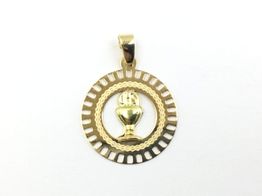 medalha ouro 18k con sem pedra 