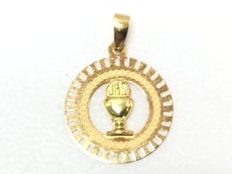 medalha ouro 18k con sem pedra 