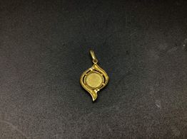 medalla oro 18k con circonita 