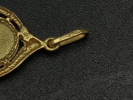 medalla oro 18k con circonita 