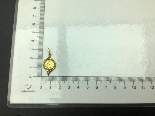 medalla oro 18k con circonita 