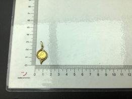 medalla oro 18k con circonita 