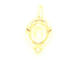 medalla oro 18k con circonita 
