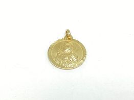 medalha ouro 18k con sem pedra 