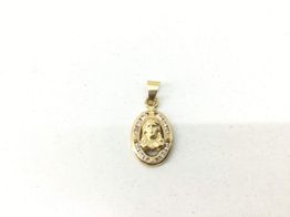 Medalla Oro 18k Con Circonita
