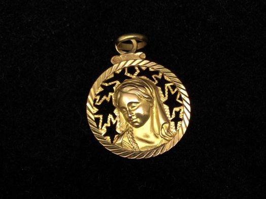 medalla oro 18k 