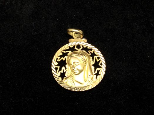 medalla oro 18k 