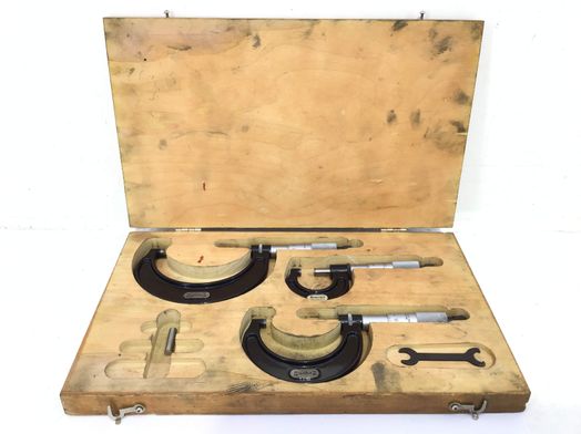 micrometro scarret juego de micr&oacute;metros externos starrett 0-75 s436maxrlz