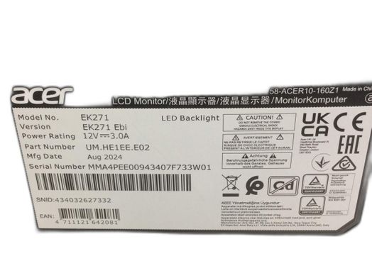 monitor led acer ek271 27 led