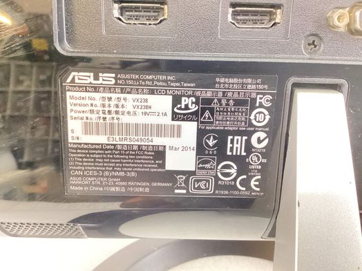monitor led asus vx238h 23 led