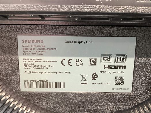 monitor led samsung c27rg50fqu 27 led