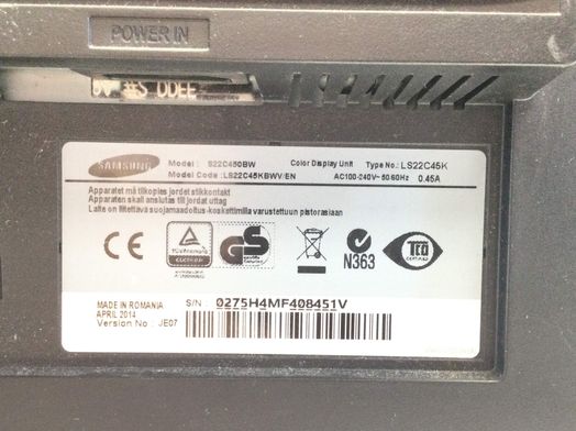 monitor led samsung s22c450bw 22 led