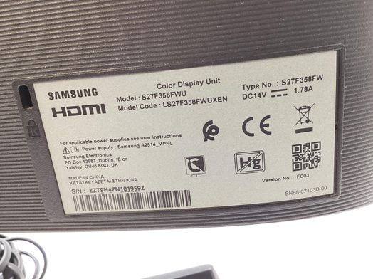monitor led samsung s27f358fwu 27 led