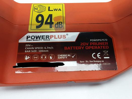 motosierra powerplus powdpg7572