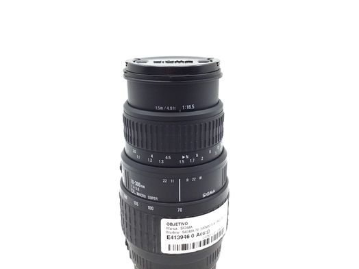 objetivo sigma sigma 70-300mm  1.4-5.6d dl macro super para sigma sa