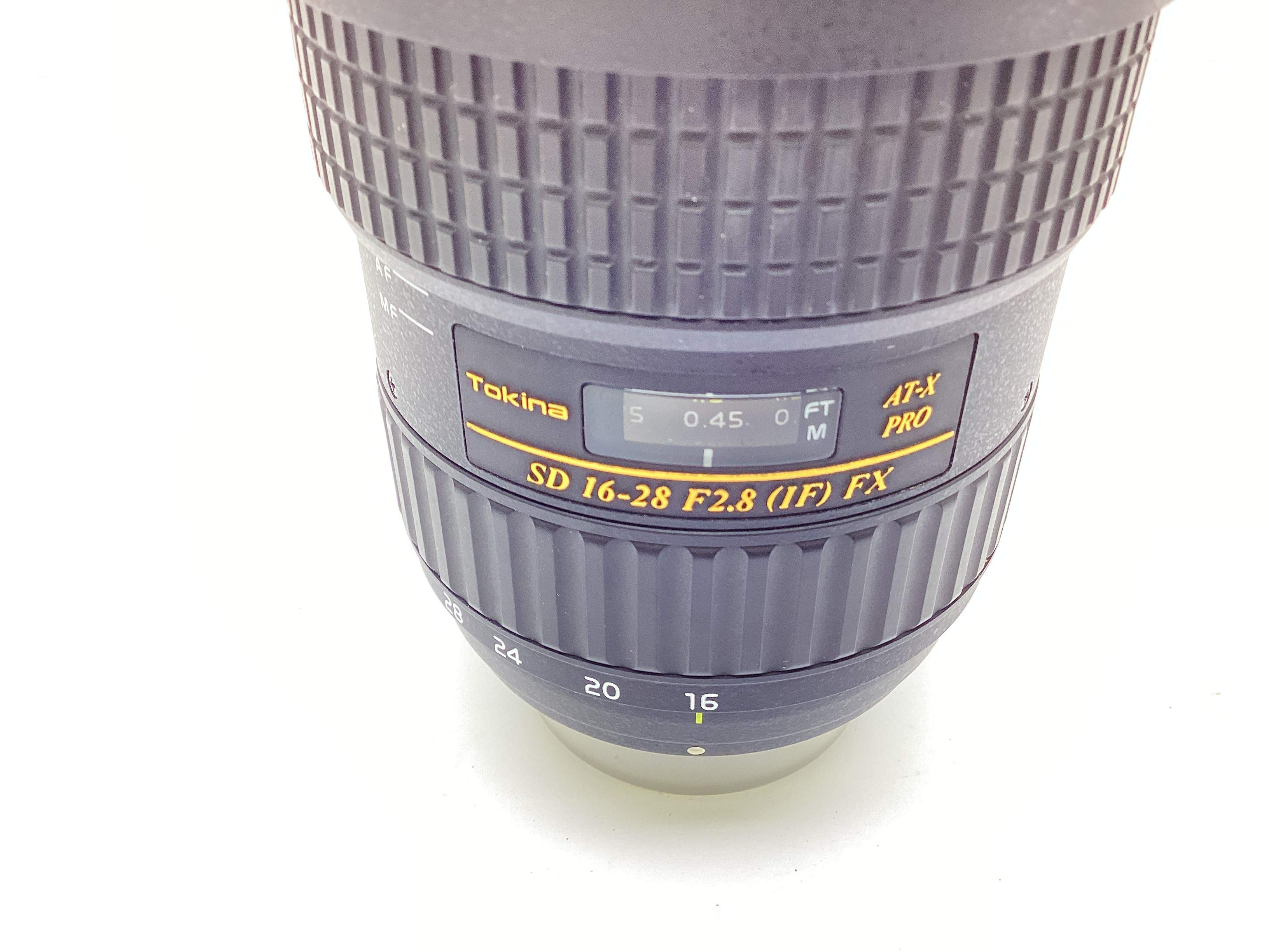 Objetivo Tokina Tokina af sd 16-28mm f2.8 at-x pro fx para nikon f