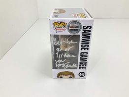 objetos insolitos funko the lord of the rings 445 samwise gamgee firmado con frase manuscrita por sean austin certificado