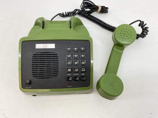 objetos insolitos telefono alambrico verde
