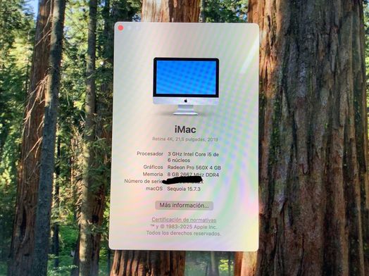 ordenador apple apple imac core i5 3 21.5 4k (2019) (a2116)