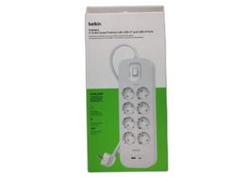 otros informatica belkin regleta 6 vías + usb-a+c,900j,18w,2m srb003vf2mv2