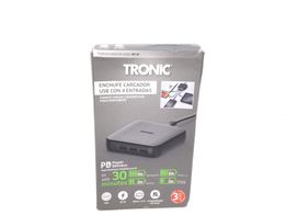 tronic cargador múltiple usb tronic 65 w, usb-c pd, 3xusb-a