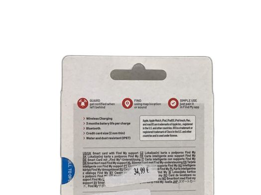 fixed tracker card fixed location card for apple find my - preto