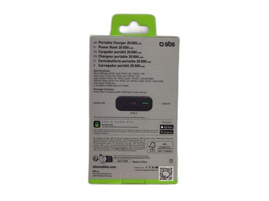 sbs powerbank 20000mah
