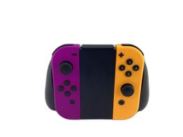 pack joy con nintendo joy-con izquierdo morado + derecho naranja