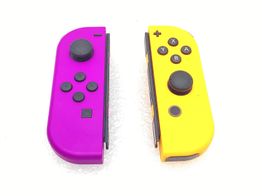 pack joy con nintendo joy-con par izquierdo morado + derecho naranja