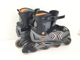 patines boomerang gris y naranja