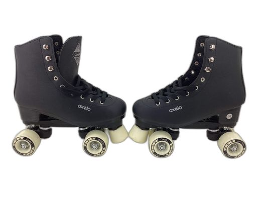 patins oxelo patines ruedas artisticos quad 100 negro