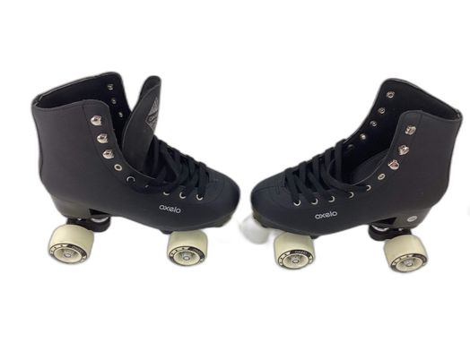 patins oxelo patines ruedas artisticos quad 100 negro
