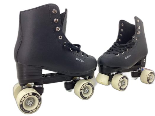 patins oxelo patines ruedas artisticos quad 100 negro
